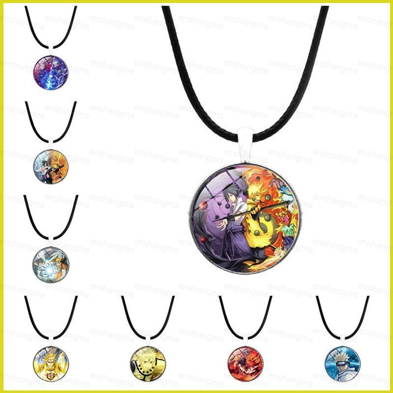 PS1 Naruto Vòng Cổ Hatake Kakashi Thời Gian Đá Quý Phổ Biến Cao Cấp Sáng Tạo Dây Da Vòng Cổ Mặt Dây Chuyền Trang Sức Quà Tặng SP
