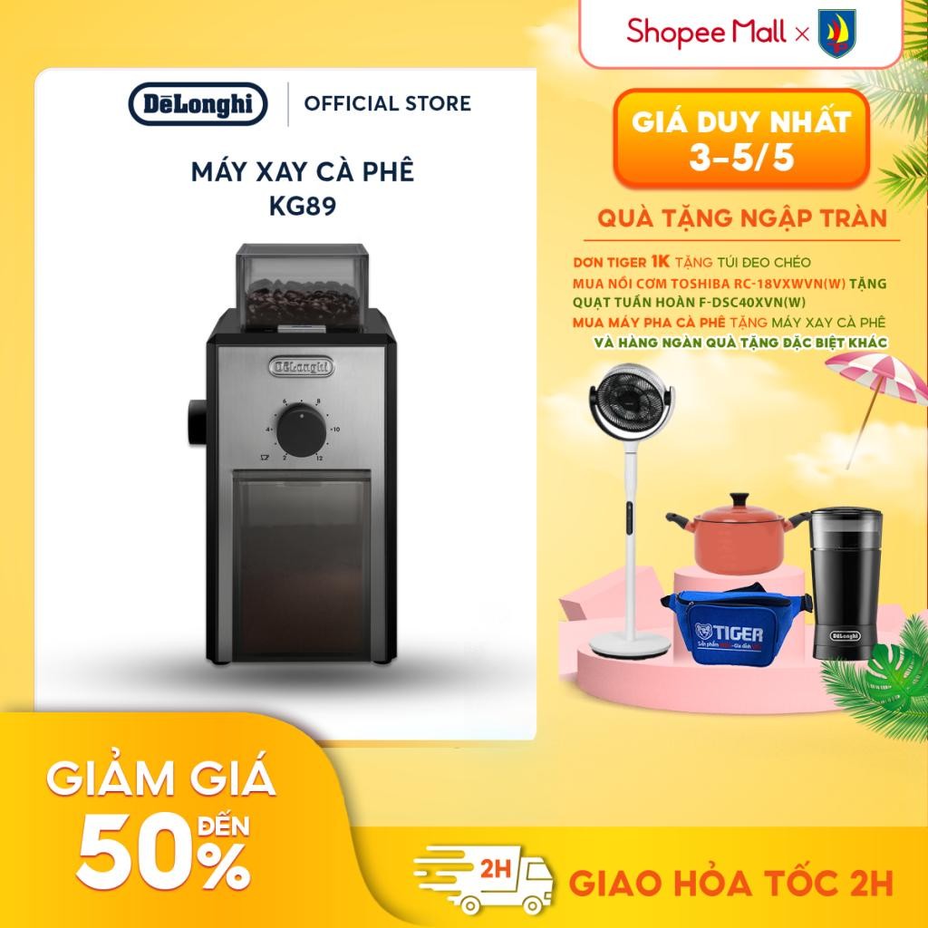 Ảnh Máy xay cà phê DeLonghi KG89/ KG200 - Hàng chính hãng - Bảo hành 12 tháng. 1