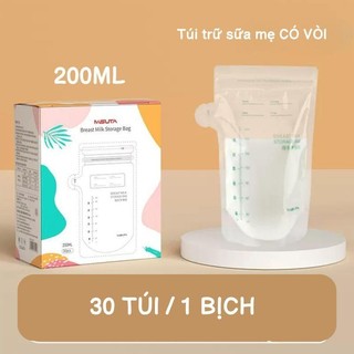 Túi trữ sữa Misuta 150ml, 200ml, hộp 30 túi có vòi rót - Túi zip đựng sữa mẹ cao cấp chính hãng