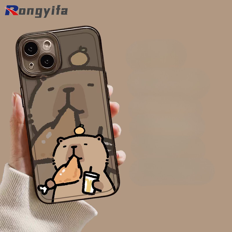Ốp Điện Thoại Hoạt Hình Capybara Cho Vivo X200 Pro Mini X200s X100 Ultra X100s X90 X80 X70 X60 X50 X20 X9 X9s Pro Plus Lite X30 X27 X23 Pro X21 UD X21s Vỏ Mềm Trong Suốt Dễ Thương