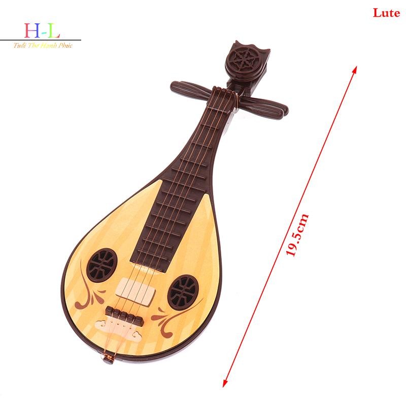 HL Nhà Búp Bê Thu Nhỏ Màn Hình Gấp Sáo Lute Guzheng Quạt Cảnh Đời Trang Trí LMWU