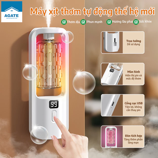 máy xông tinh dầu máy tạo ẩm máy khuếch tán tinh dầu máy phun tinh dầu phòng ngủ tỏa hương nhanh chóng dịu nhẹ thơm lâu