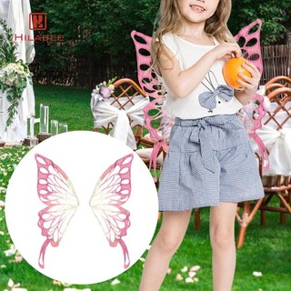 [hilabee] 1 Cặp Bướm Ren Đính Cổ Tích Cánh May Trên Miếng Dán May Trang Trí DIY Quần Áo Trang Trí Cho Mũ / Túi Trang Trí