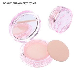 [savemoneyeveryday] Hộp phồng đệm khí rỗng Hộp đựng mỹ phẩm có gương Bb Cream Hộp đựng mỹ phẩm kèm dụng cụ trang điểm xốp [vn]