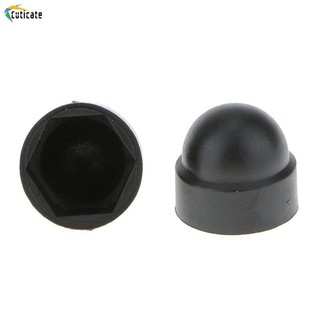 10x Nút Nylon Nhựa Đen / Đầu DOME Lục Giác Vít Bu Lông Mũ M6 X 10MM