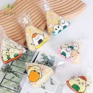 [MAO] 100 Chiếc Túi Đóng Gói Gạo Tam Giác Hoạt Hình Đáng Yêu Rong Biển Onigiri Sushi Làm Khuôn Dụng Cụ Bento Phụ Kiện VN