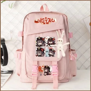 YT2 Genshin Impact Hu Tao Ba Lô Dành Cho Học Sinh Dung Tích Lớn Thoáng Khí Đa Năng Nữ Anime Hoạt Hình Schoolbag T