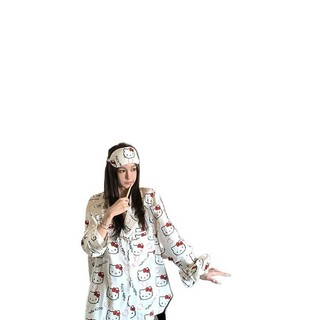 Bộ Đồ Ngủ hellokitty Dễ Thương Nữ Xuân Thu Mới Dài Tay Phong Cách Nhật Bản Đơn Giản Sinh Viên Nhà Quần Áo Phù Hợp Với Mặc Ngoài