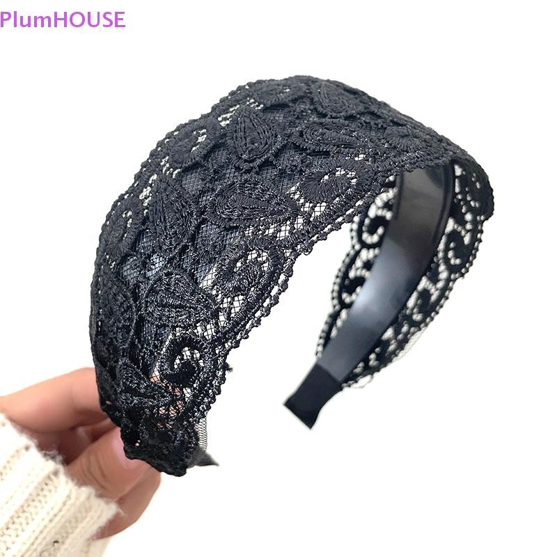 PlumHOUSE Phong Cách Hàn Quốc Thời Trang Tính Khí Quấn Ren Hoa Băng Đô Quấn Tóc Cho Nữ Tóc Rộng Vòng Chống Trơn Trượt Thanh Lịch Vintage VN