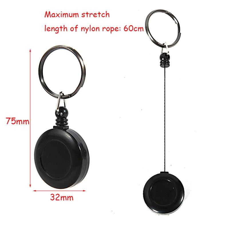 TMOY Có Thể Thu Vào Kéo Huy Hiệu Cuộn Dây Giá Đỡ Cuộn Dây Thắt Lưng Móc Khóa Kẹp TCM