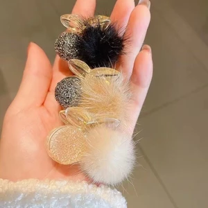 Kẹp tóc quả cầu siêu tiên nữ kẹp tóc phong cách Instagram khí chất thời trang kẹp tóc nhỏ kẹp nửa cô gái ngọt ngào trang sức tóc OUMV
