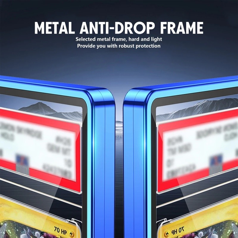 Hộp bảo vệ thẻ phân loại bằng kim loại màu Gradient cho tấm PSA / BGS, thẻ giao dịch chống tia cực tím & chống trầy xước Giá đỡ màn hình từ tính