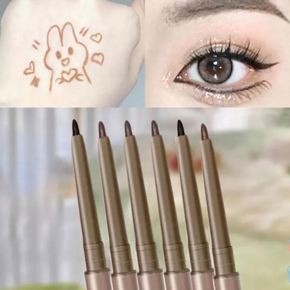 4 Màu Bút Kẻ Mắt Lâu Dài Bút Gel Chống Thấm Nước Matte Eyeiner Dễ Dàng Nâu / Màu Đen / Bút Chì L9w6