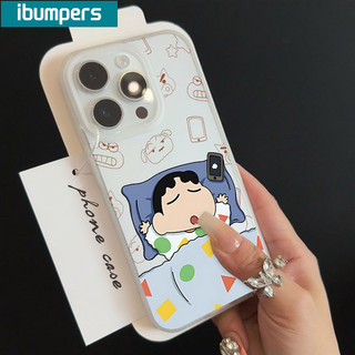 ibumpers Ốp Lưng IPhone Cặp Đôi Dễ Thương Họa Tiết Chó Anime Ốp Điện Thoại Trong Suốt Nhám Mờ TPU Mỏng Chống Sốc Chống Bẩn Cho IPhone 16 15 14 12 13 11 Pro Max IP 7 8 Plus X XS XR