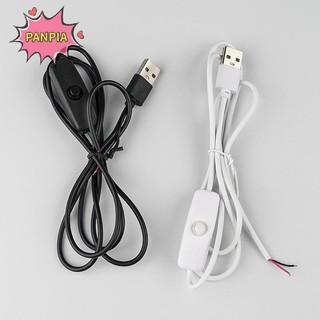 PNPIA 5V 1M / 1.5M USB Nam sang 2 Dây cấp nguồn 501 Nút BẬT / TẮT Cáp kết nối 2A cho dải đèn LED Boutique