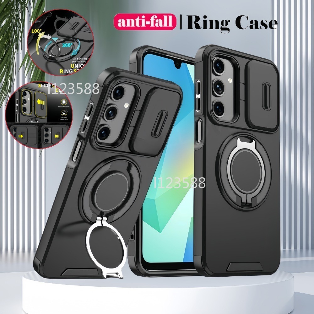 Dành Cho Samsung A56 5G 2025 Trượt Camera Bảo Vệ Ốp Lưng Điện Thoại Samsung Galaxy A56 A17 A27 A07 A16 A26 A36 SamsungA56 Chân Đế Chắc Chắn