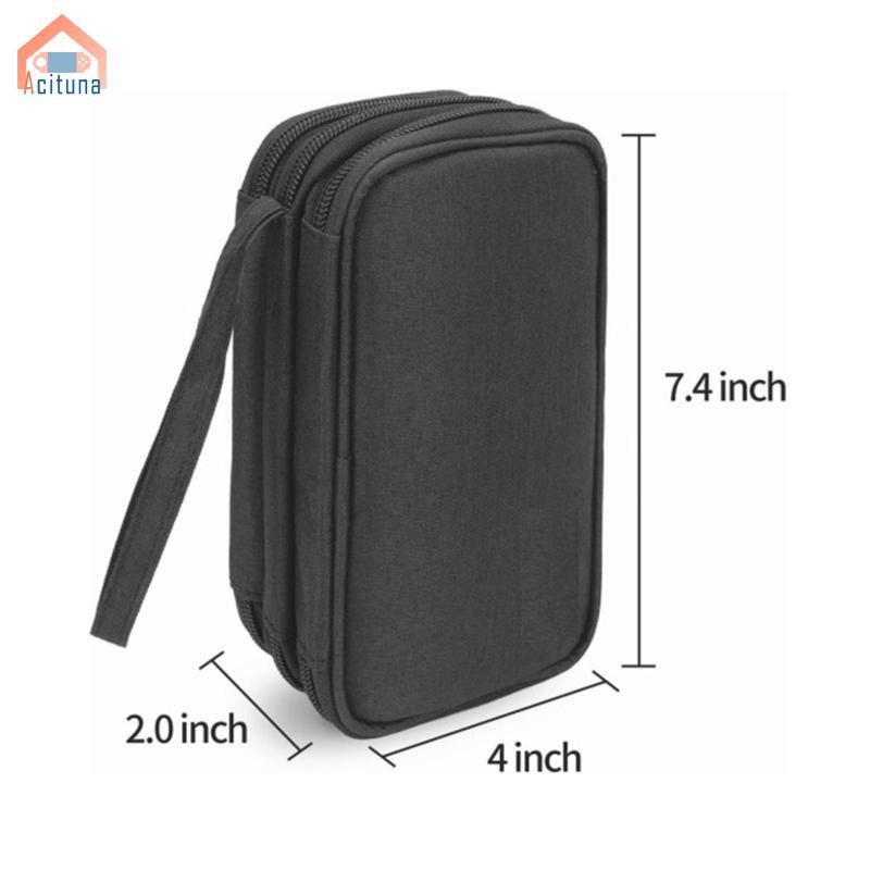 Hộp đựng thẻ USB chống mài mòn Vải Oxford giữ 30 miếng Hộp đựng ổ đĩa ngón tay cái chống sốc cho du lịch