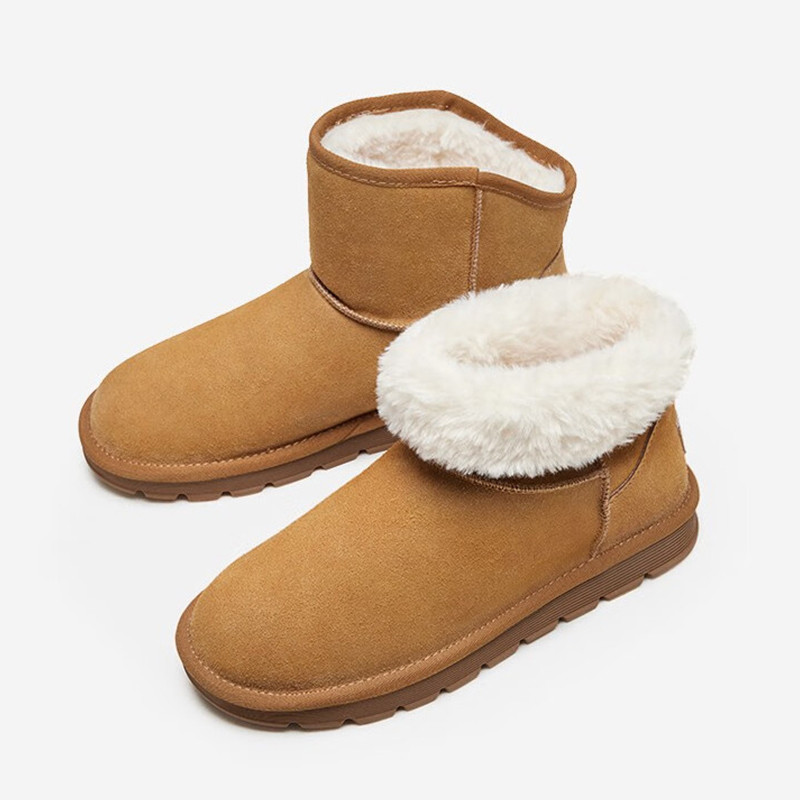 Ảnh Giày Bốt Nam CAMEL CROWN Plus Nhung Dày Ấm Tuyết Giày Bốt Mềm Mại Thoải Mái 4
