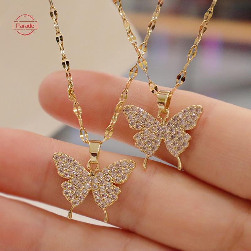 Vòng cổ mặt dây chuyền vàng thời trang Hàn Quốc cho nữ dây chuyền cổ bằng thép không gỉ Trang sức nữ VN