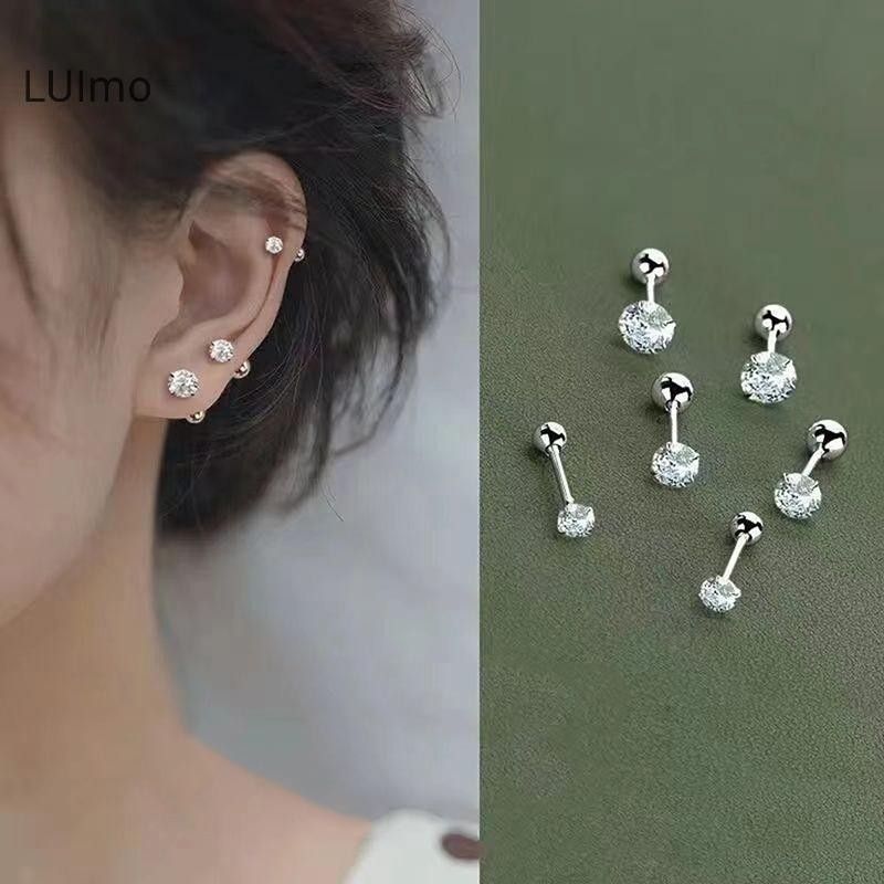 Luimo 1 Cặp Bông Tai Zircon Cho Nữ Xương Tai Móng Tay Sụn Bông Tai Xoắn Ốc Bông Tai Trang Sức Cơ Thể Quà Tặng SBS