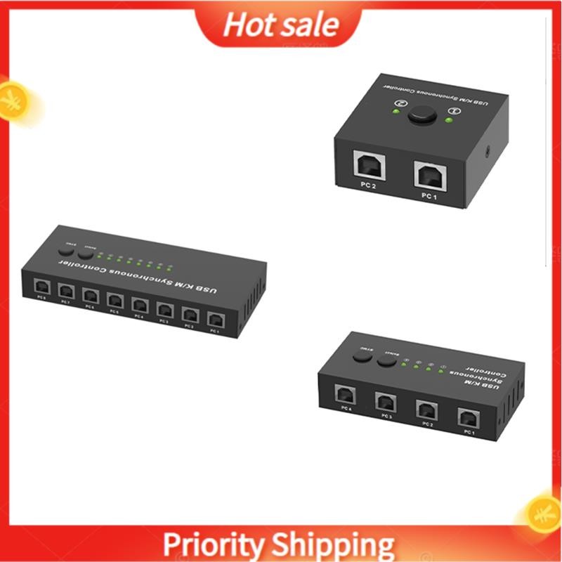 Bộ điều khiển đồng bộ USB K / M KVM Switch Nhiều máy tính chia sẻ 1 bộ ...