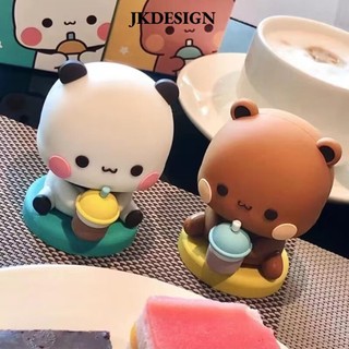 Jkdesign Hoạt Hình Thu Nhỏ, Sưu Tập Bubu Dudu Gấu Trúc Hình, Búp Bê Kawaii Dễ Thương Trang Trí Nhà Cửa