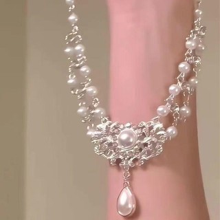 Vòng cổ ngọc trai siêu Flash dành cho nữ Vòng cổ hội nghị thanh niên sang trọng nhẹ
