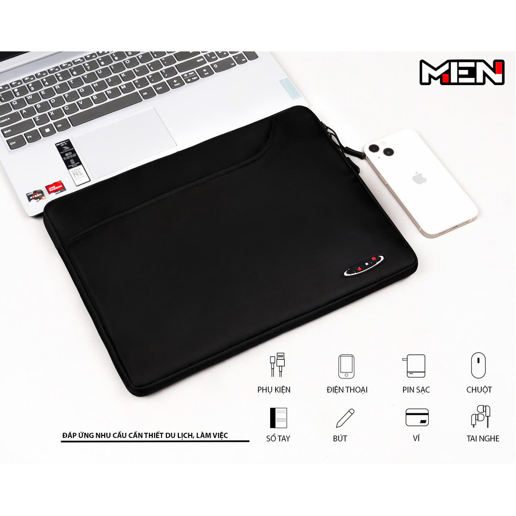 Túi để laptop 40cm lót nhung M.E.N M1 vải Lưới siêu thoáng chống sốc [ ƯU ĐÃI TRONG HÔM NAY]
