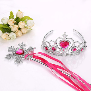Đảng Magic Wand Crown Set Shiny Thạch Công Chúa Đảng Trang Sức Dụng Cụ