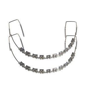 FASHIONEXPRESS 1 Cặp Trang Trí Răng Tạm Thời, Trang Trí Nha Khoa Dây Buộc Chỉnh Nha Nhiều Màu Sắc, Niềng Răng Chân Đế Giả Có Dây Kim Loại Giá Đỡ Răng