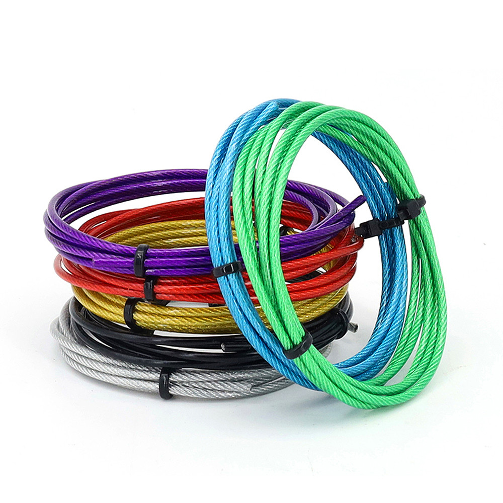 1M Dây Thép Với PVC Bọc Mềm Mại Mềm Mại Nhiều Màu Cáp Chiếu Sáng Trong Suốt Rèm Treo Dây 1 / 2 / 3 / 4 / 5 / 6mm