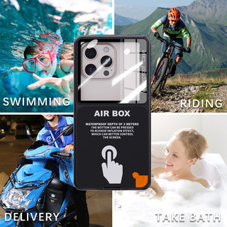 [Shellbox] ốp lưng s25 fe chống nước đa năng 6,9 inch cho iPhone 16 Pro Max Samsung S26 Ultra, v.v. Vỏ màn hình cảm ứng dưới nước IP68 Hộp đựng lặn chuyên nghiệp