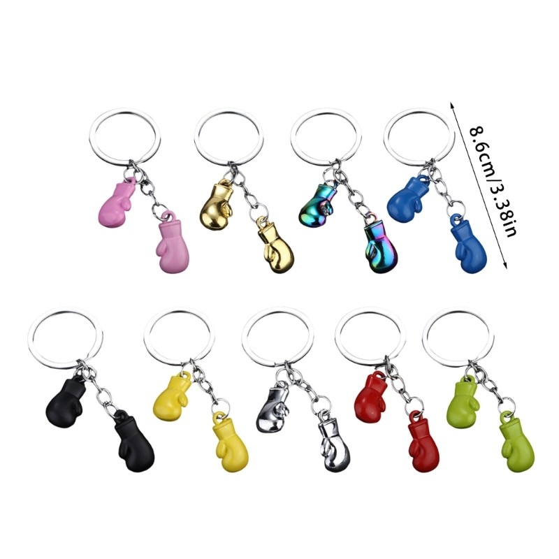 PPY Găng tay đấm bốc đa chức năng Móc khóa Mô phỏng Thiết bị tập thể dục Móc khóa Trang trí thủ công cho chìa khóa và túi xách