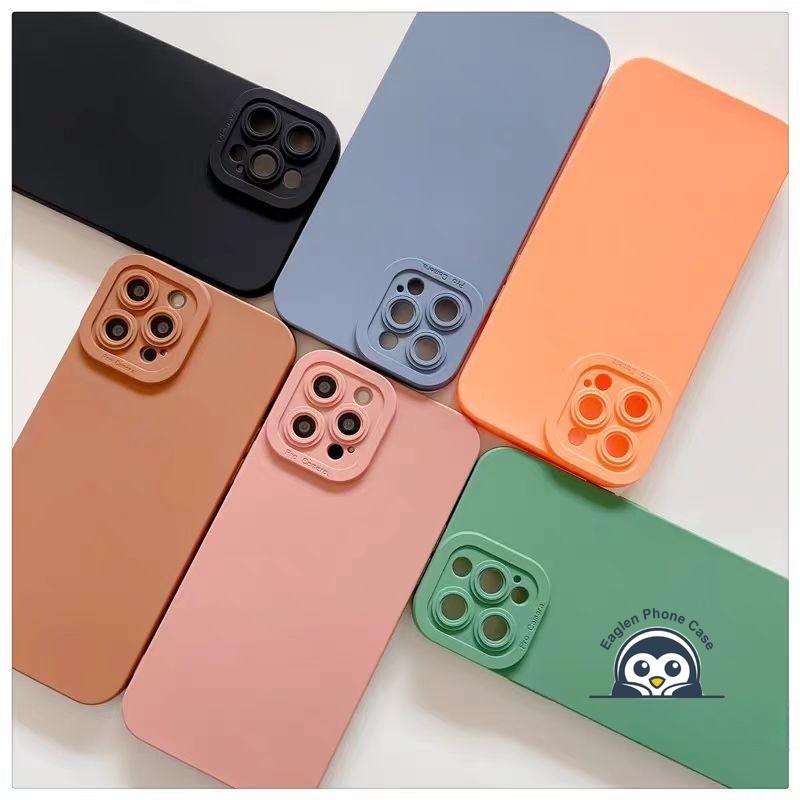 Ốp Điện Thoại Màu Trơn Đơn Giản Cho iPhone 16 15 14 Plus 13 Mini 16 15 14 13 Pro Max Vỏ Mềm Rượu Vang Đỏ Tím Nhiều Màu Bảo Vệ Camera Ốp Lưng Chống Sốc