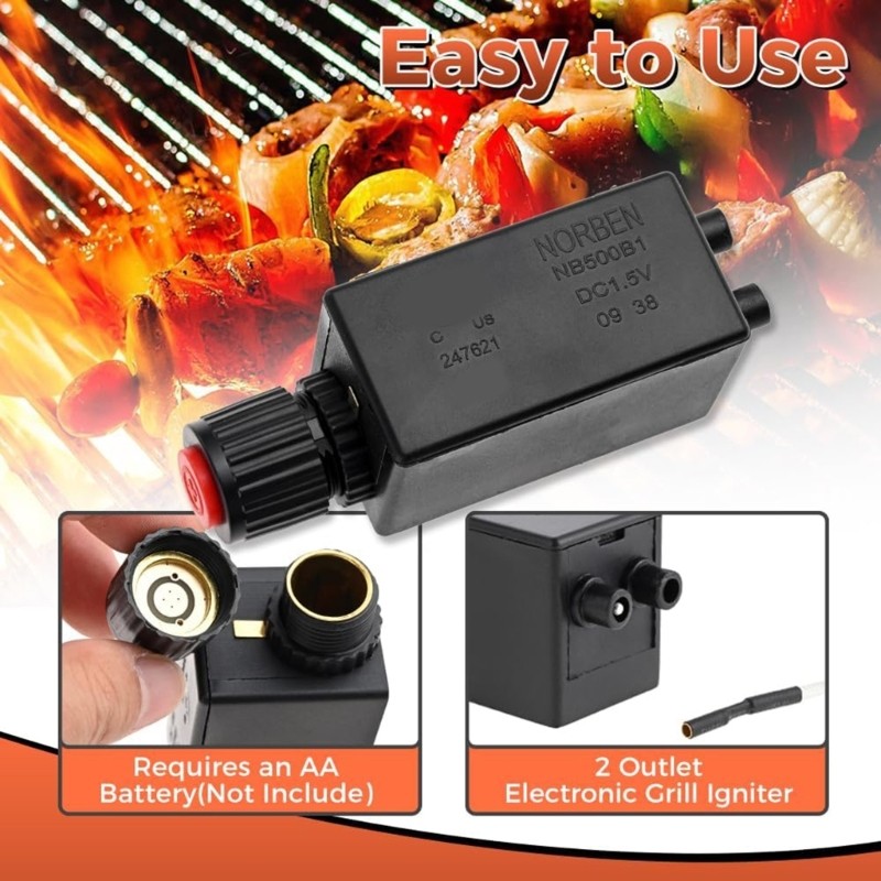 Cinna Burners Grills Ignitions Rod Phụ kiện sưởi ấm Đánh lửa Một phần thay thế bộ phận sưởi ấm