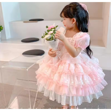 đầm công chúa bé gái , váy cho bé gái màu hồng từ 8-40kg  ( mã 069 )