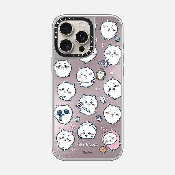Ốp điện thoại Họa Tiết CASETiFY XChiikawa Medley - Phiên Bản Hồng Hút Từ Tính Đen & Bạc Gương IPhone IPhone 16 15 14 13 12 Pro Max Plus Ốp điện thoại Cứng Có Hộp Khắc logo