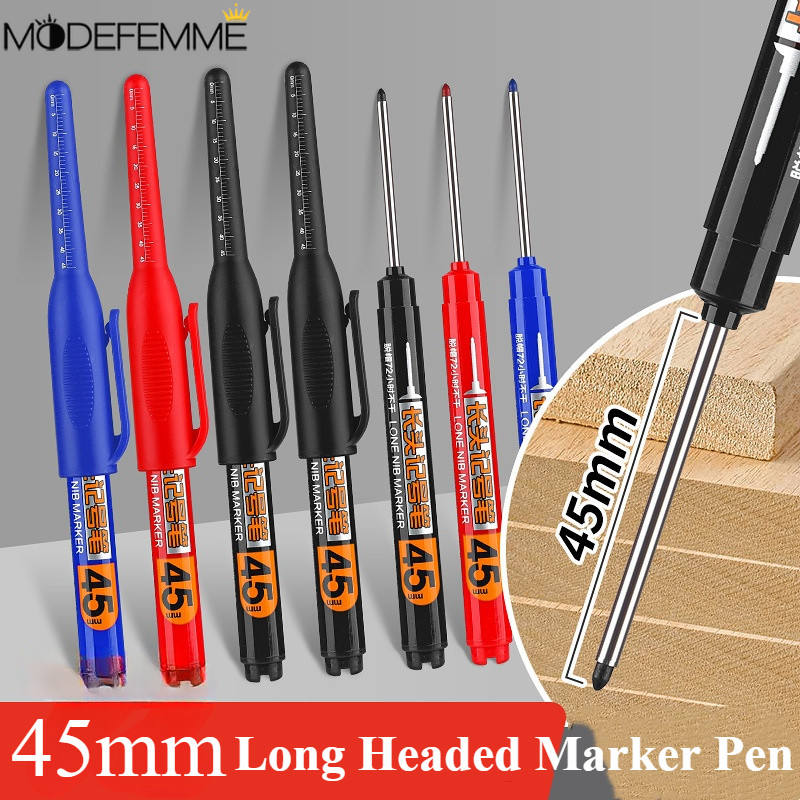 [Nổi bật] Bút đánh dấu mực bổ sung 3 màu 45mm - Đồ dùng học tập văn phòng - Bút vẽ đầu dài - Thường trực, dầu, chống thấm nước, sấy nhanh - Dụng cụ chế biến gỗ lỗ sâu