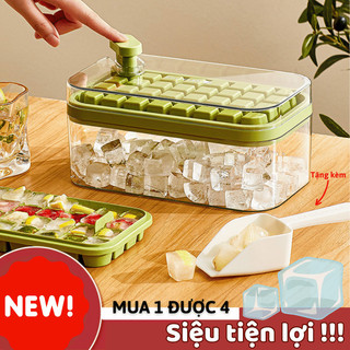 Khay Làm Đá Viên Nhấn Nút Bunnies Đá Tự Rơi Tiện Lợi Cho Tủ Lạnh, Dễ Dàng Sử Dụng