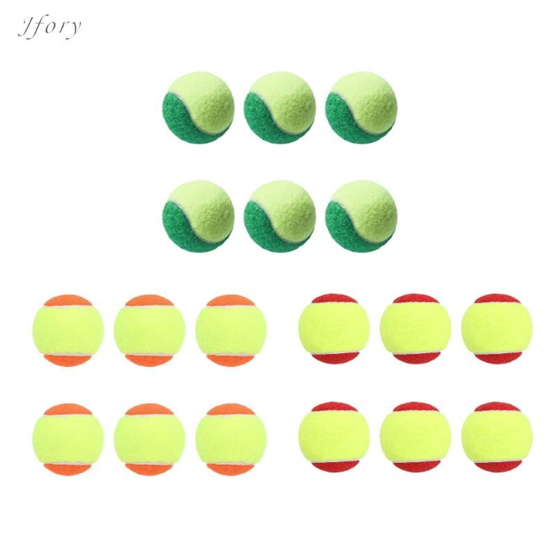Jfory 6 Bóng Tập Tennis Cho Trẻ Em Thực Hành Bóng Chuyên Nghiệp 2.52 "Đường Kính Cho Trò Chơi Hoạt Động Người Hâm Mộ Trẻ Em Thanh Thiếu Niên