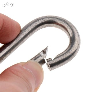 Jfory 316 Thép không gỉ Lò xo Snap Hook Carabiner Móc khóa Cắm trại Đi bộ đường dài Du lịch