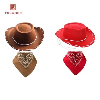 Trẻ Em Phương Tây Mũ Cao Bồi Chống Nắng Và Bandana Bộ Đồ Dùng Dự Tiệc Mũ Dự Tiệc Cho Trang Phục Lạ Mắt Bé Trai Bé Gái Trẻ Em