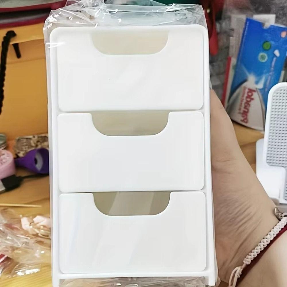 Hộp lưu trữ máy tính để bàn ngày làm bánh, Hộp đựng mỹ phẩm 3 lớp dung tích lớn, Ngăn kéo kiểu Mini ngoài ra, Hộp đựng thiết bị văn phòng, Trang sức