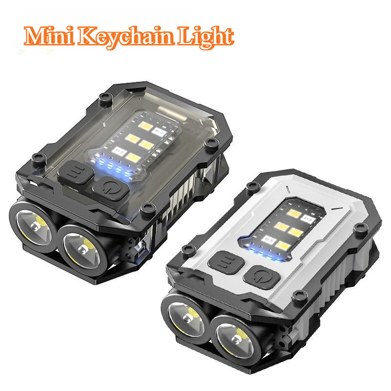Đèn LED Đa Năng Mạnh Đèn Pin Móc Khóa Đèn Sạc Đèn Làm Việc Đèn Cảnh Báo Độ Sáng Cao Đèn Cắm Trại