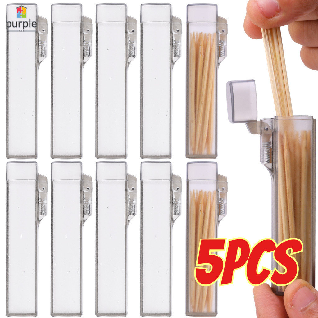 Hộp đựng tăm di động màu xám - Hộp đựng khăn bông nhỏ gọn trong suốt có nắp để cắm trại
