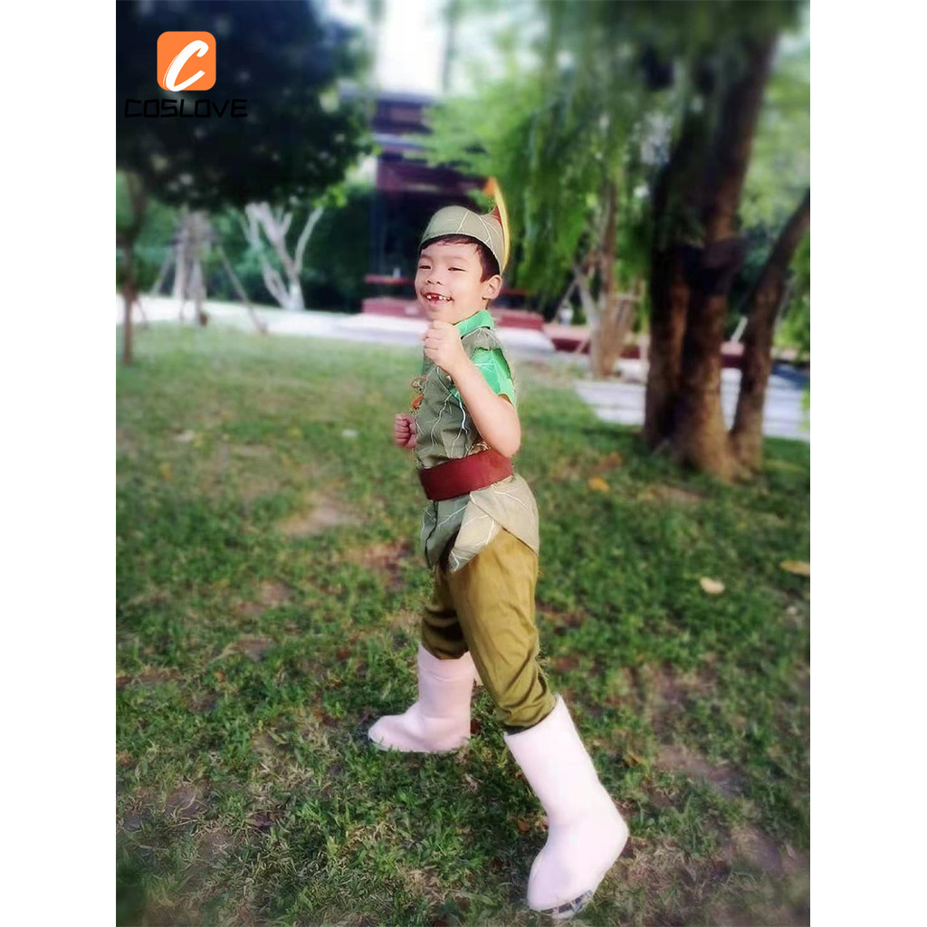 Peter Pan Cosplay Quần Áo Trọn Bộ Trang Phục Trang Phục Cho Trẻ Em Cổ Điển Truyện Cổ Tích Nhân Vật Cosplay Tiệc Halloween Biểu Diễn