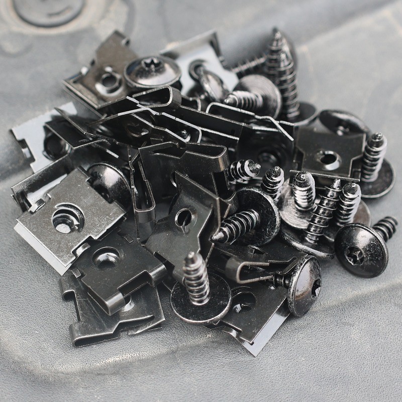 10 Bộ Kẹp Xe Chống Rỉ Bền Đẹp - Miếng Đệm Kim Loại Loại U Đa Năng Có Ốc Vít Tự Bắt