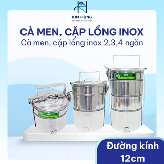 [Giá Xưởng] Cặp Lồng Inox Dày 2, 3, 4 Tầng – Đường Kính 12cm, Giữ Nhiệt Tốt, Mang Cơm Theo Đi Làm, Đi Học