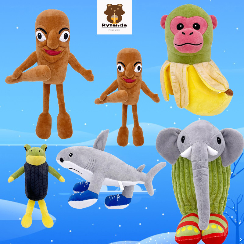 Rytanda Tungtung Saur Plushie Đồ Chơi Dễ Thương Tralalero Tralalala Búp Bê Gỗ Ngộ nghĩnh Dính Cá Mập Ý Brainrot Sinh Nhật Phổ Biến Quà Tặng Giáng Sinh