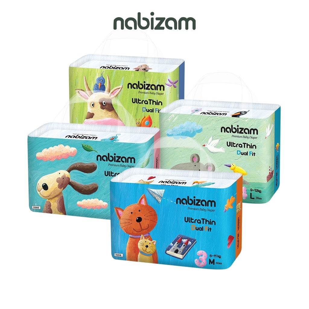 Ảnh Combo Tã/Bỉm Dán/Quần NABIZAM Êm Mỏng Vượt Trội Chống Tràn Tối Đa Cho Bé Từ 3kg Đến 25kg 20-50 Miếng/Bịch 3